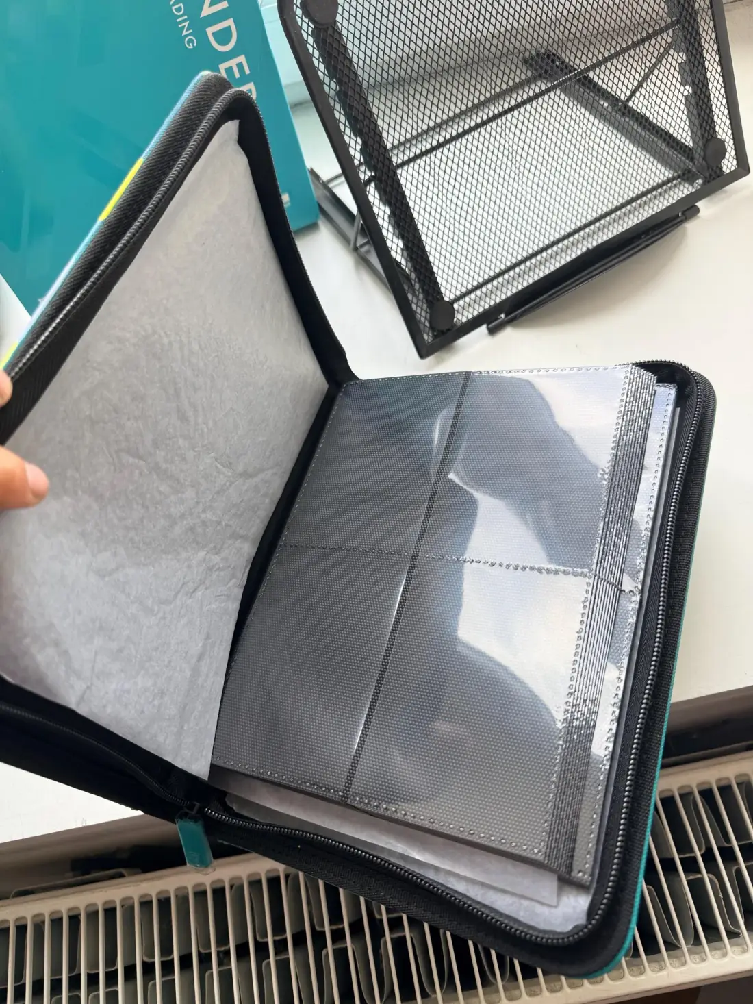 Custom handpainted glow in the dark Budew Pokémon VaultX binder