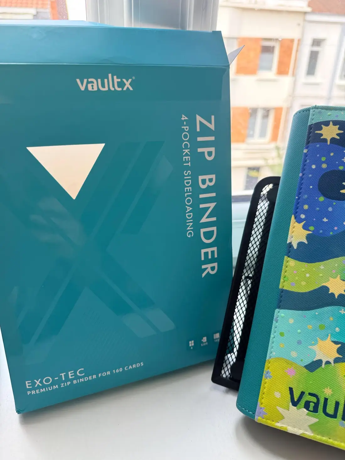 Custom handpainted glow in the dark Budew Pokémon VaultX binder