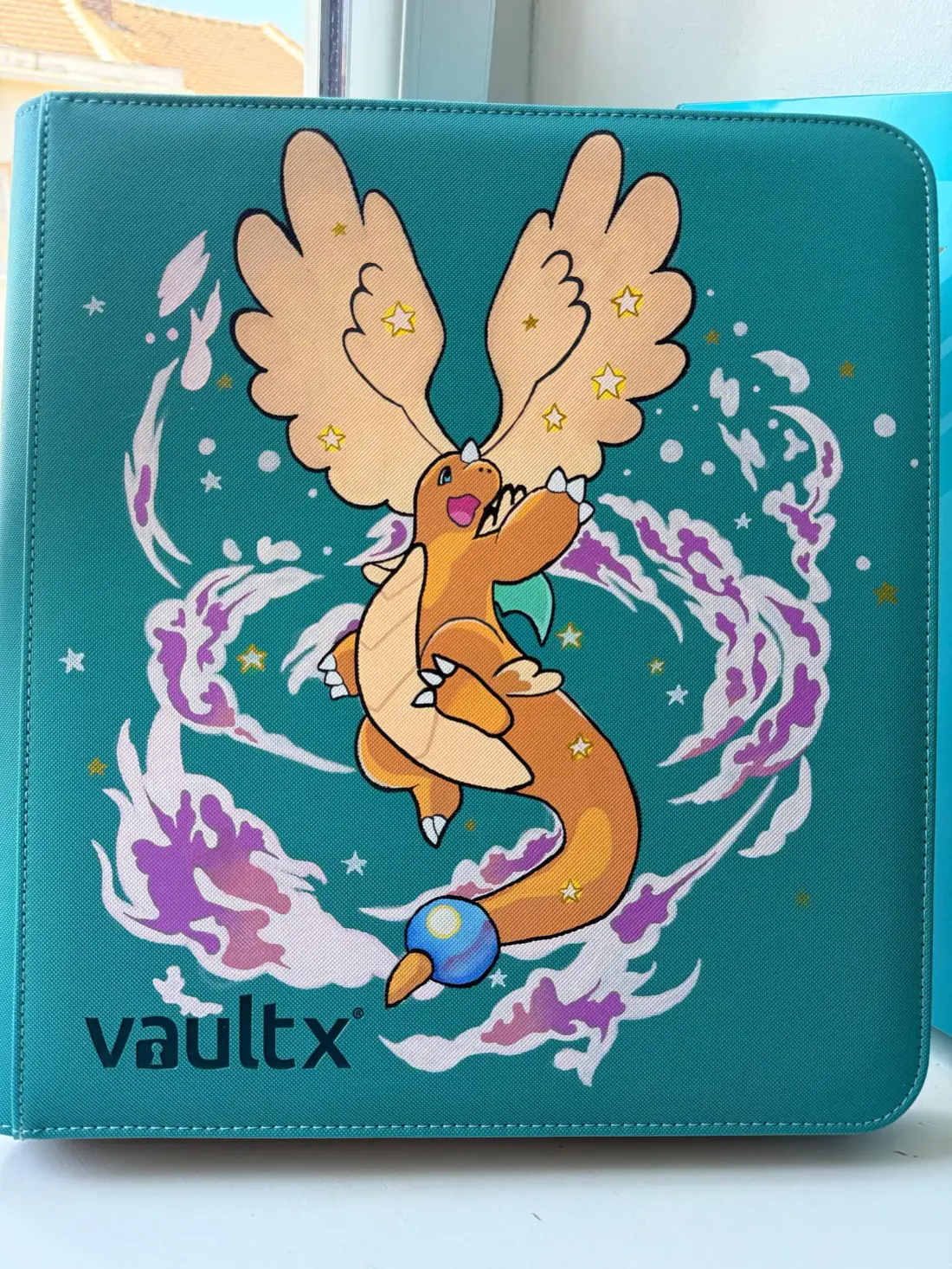Custom handpainted Dragonite Pokémon VaultX binder