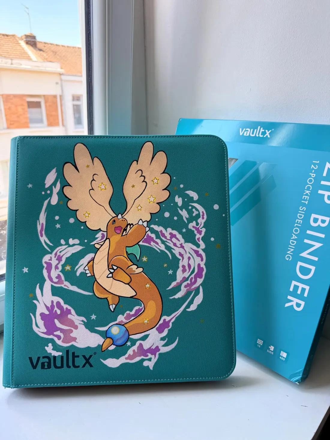 Custom handpainted Dragonite Pokémon VaultX binder
