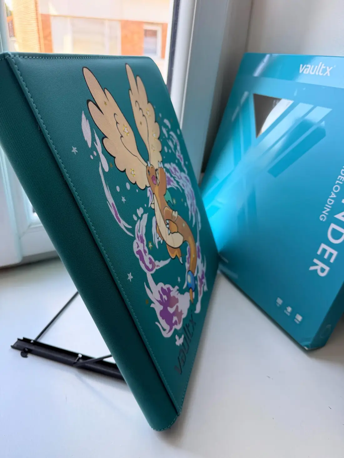 Custom handpainted Dragonite Pokémon VaultX binder