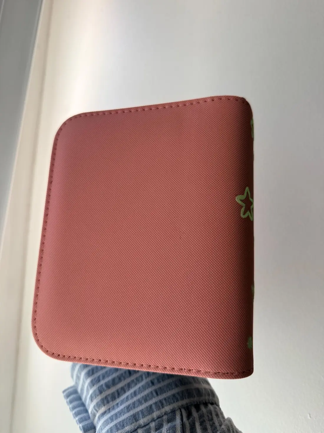 Custom handpainted glow-in-the-dark Shiny Maushold toploader binder